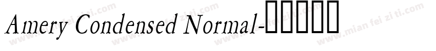 Amery Condensed Normal字体转换